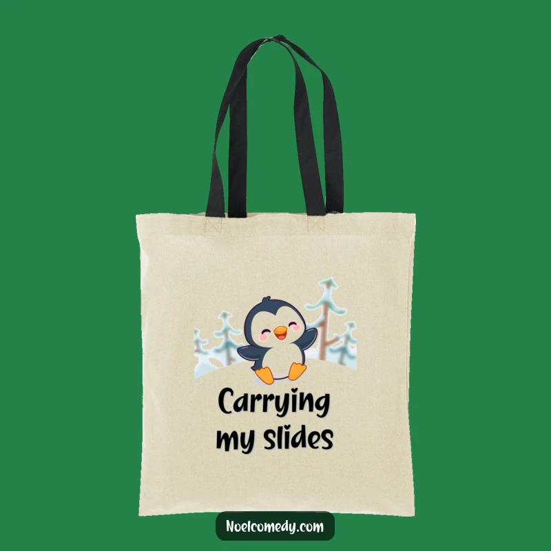 Funny Giggling Penguin Tote Bag: Carry Your Winter Fun, Practical Funny Gift