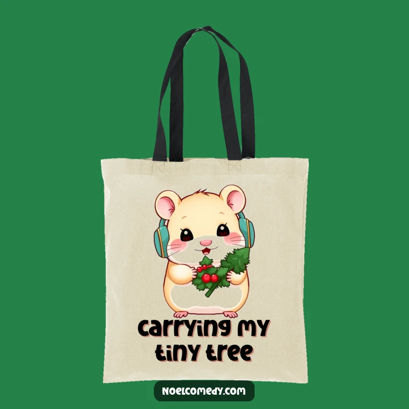Funny Hamster Winter Tote Bag - Carry Cuteness & Holiday Spirit