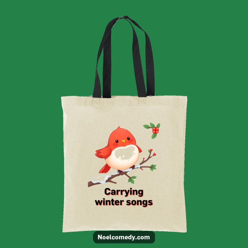 Cheerful Robin Tote Bag: Carry Your Winter Essentials with Birdy Charm