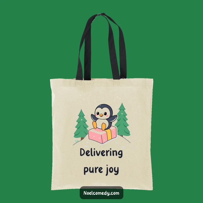 Funny Penguin Gift Slide Tote Bag: Carry Winter Fun with Hilarious Style