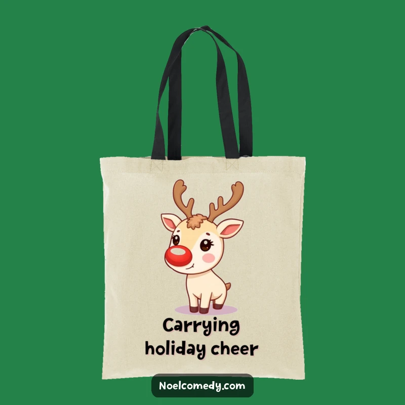 Funny Reindeer Nose Tote Bag: Glowing Nose Gift, Perfect Festive Carrier
