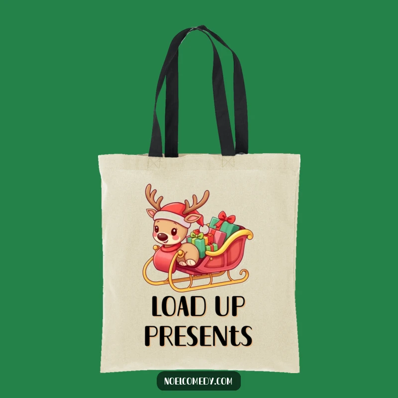 Funny Small Reindeer Tote Bag - Carry Your Gifts and Holiday Cheer!