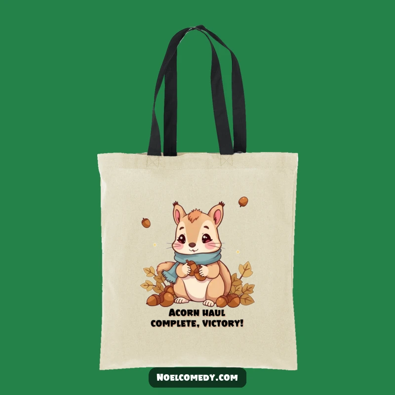Funny Squirrel Tote Bag: Cute Acorn Collector Scarf, Stylish & Humorous Gift